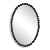 Serna Oval Mirror, Black - Kings Fine Art & Decor