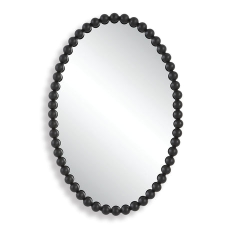 Serna Oval Mirror, Black - Kings Fine Art & Decor