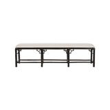 Chippendale Bamboo Bench - Cracked Pepper
