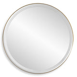 Crofton Lighted Round Mirror, Brass - Kings Fine Art & Decor