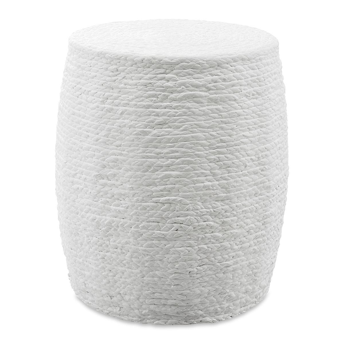 Resort Accent Stool, White