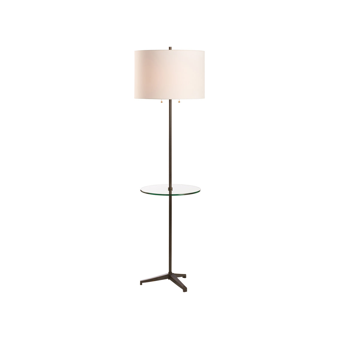 Blythwood Floor Lamp w/ Glass Table - Oil Rubbed Bronze