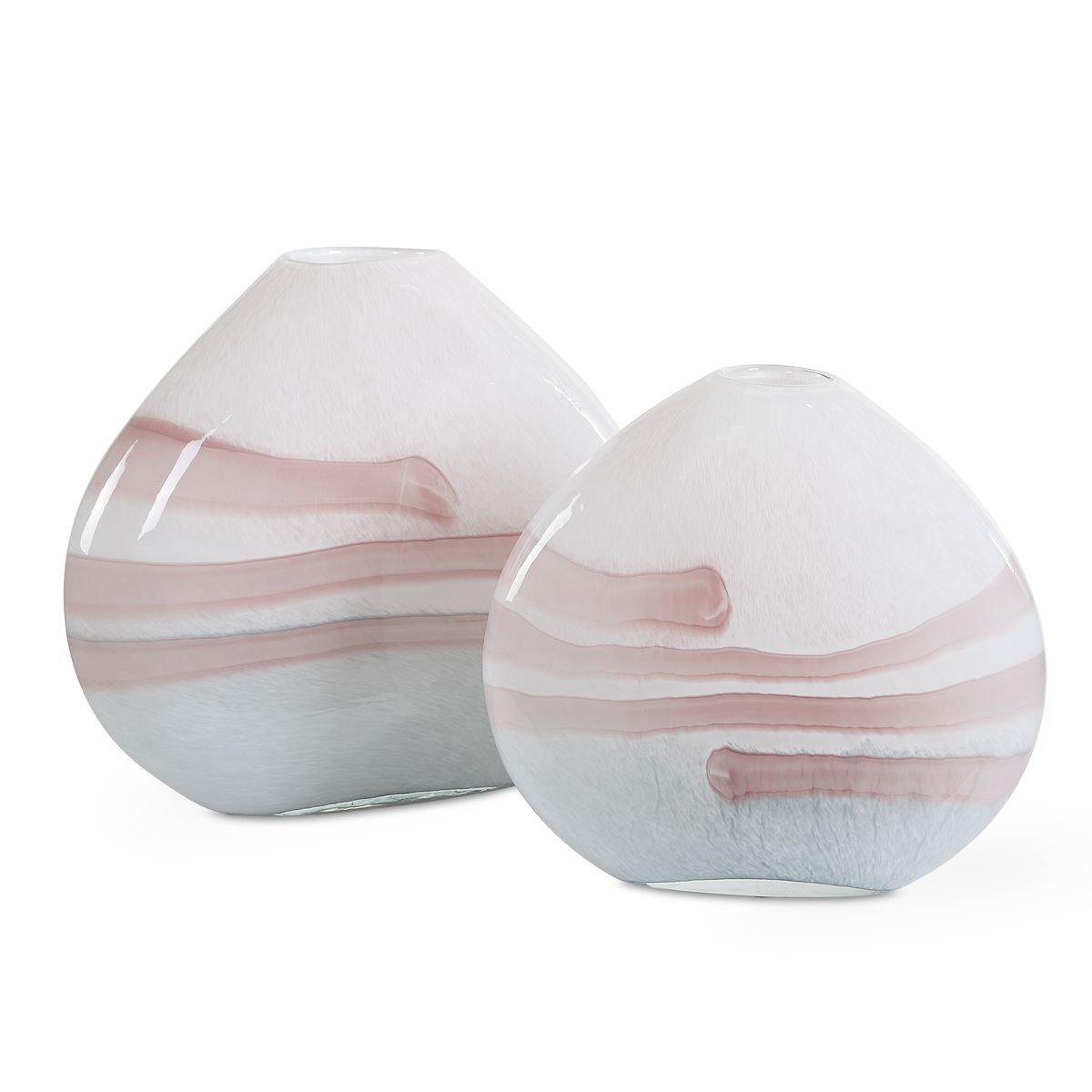 Blush Swirl, Vases, S/2 - Kings Fine Art & Decor
