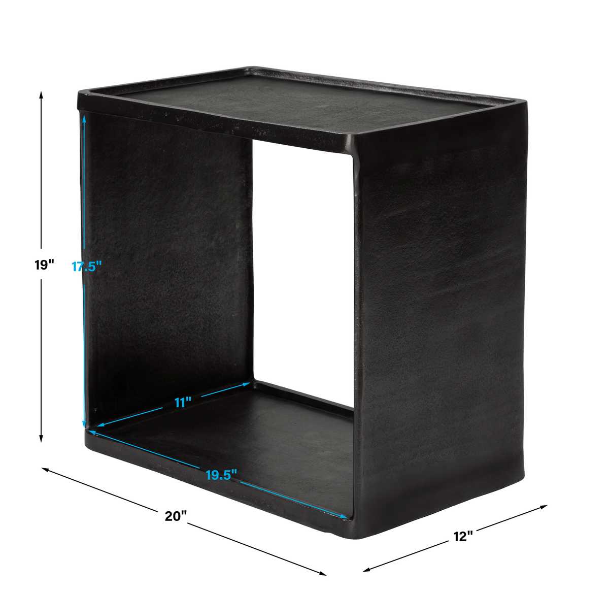 Derwent Side Table, Dark Nickel