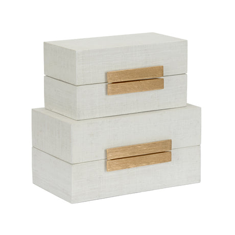 Raffia Boxes - White (S2)