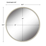 Ranchero Round Mirror, White