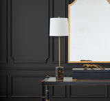 Lambeth Table Lamp-Brown Marble