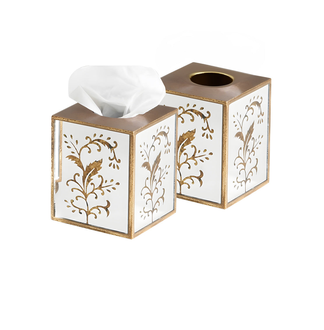 Madison Mirrored Tissue Box (Pr)