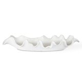Ruffled Feathers Outdoor Bowl, White - Kings Fine Art & Decor