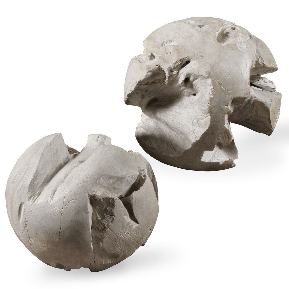 Ermanno Teak Outdoor Balls, S/2 - Kings Fine Art & Decor