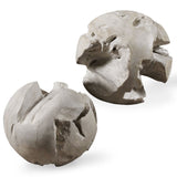 Ermanno Teak Outdoor Balls, S/2 - Kings Fine Art & Decor