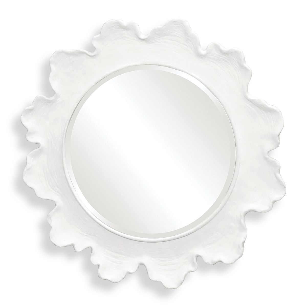 Sea Coral Round Mirror, White - Kings Fine Art & Decor