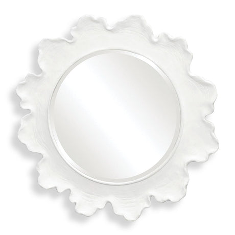 Sea Coral Round Mirror, White - Kings Fine Art & Decor