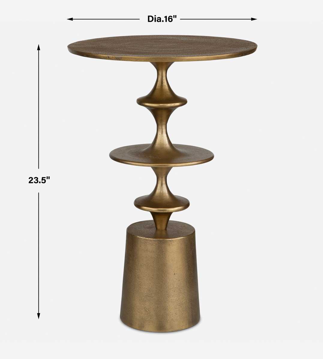 Flight Accent Table, Brass