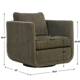 Abound Swivel Chair, Herb
