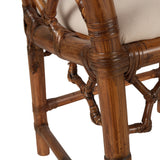 Chippendale Bamboo Arm Chair - Brown