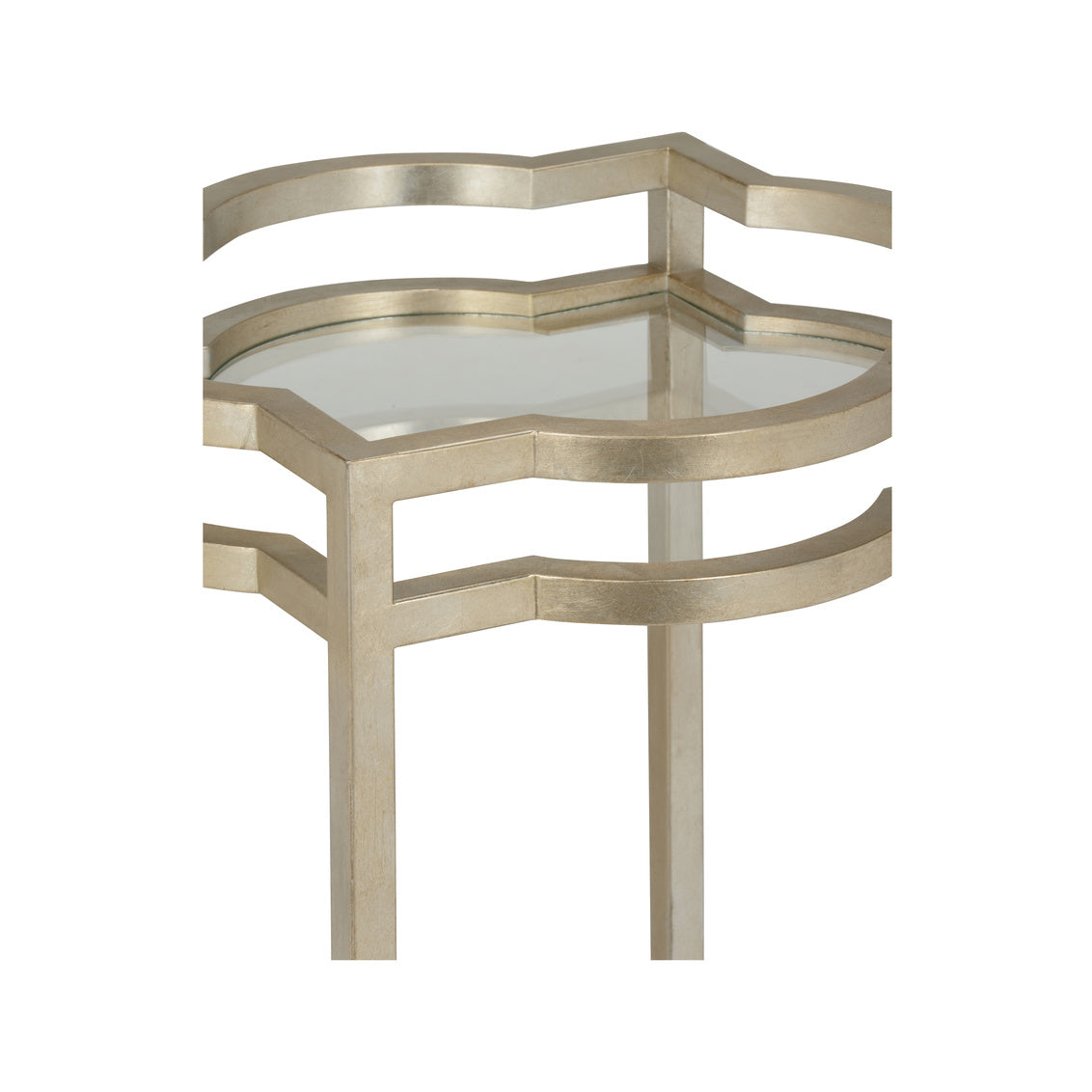 Quatrefoil Bar Cart - Silver