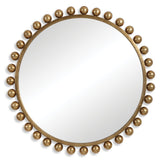 Cyra Round Mirror, Gold - Kings Fine Art & Decor