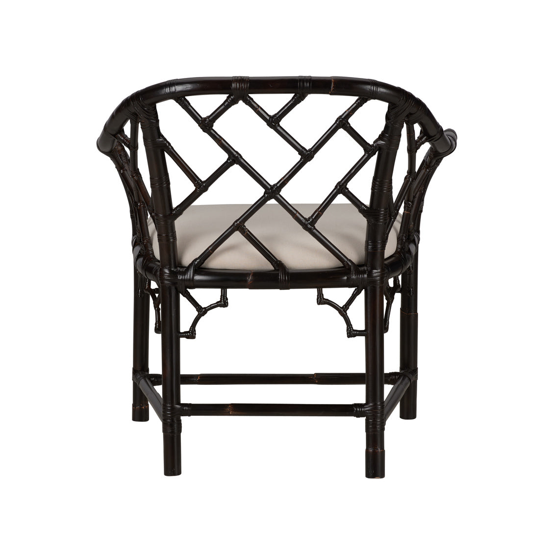 Chippendale Bamboo Arm Chair - Cracked Pepper