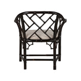 Chippendale Bamboo Arm Chair - Cracked Pepper