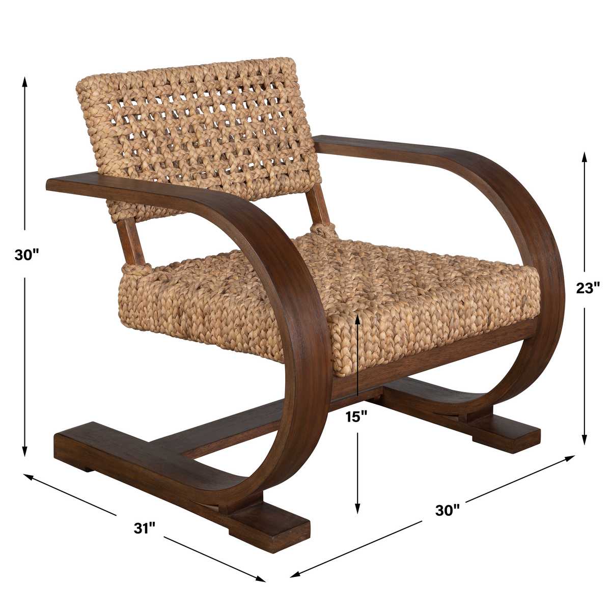 Rehema Accent Chair, Walnut