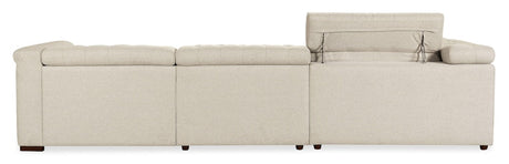 Hooker Furniture Savion Deux 5 Seat Sectional with Four Power Recliners and Six Power Headrests SS435-5PC4-414