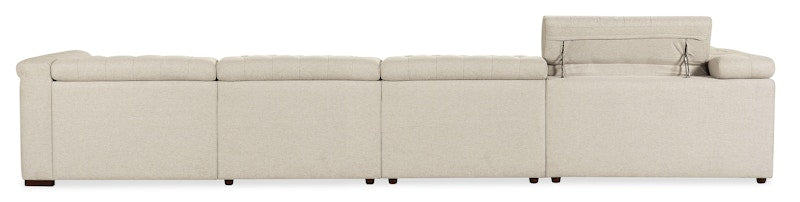 Hooker Furniture Savion Deux 6 Seat Sectional with Three Power Recliners and Seven Power Headrests SS435-6PC3-414
