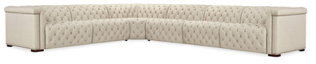 Hooker Furniture Savion Deux 6 Seat Sectional with Four Power Recliners and Seven Power Headrests SS435-6PC4-414