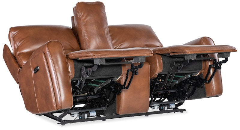 Hooker Furniture Crosby Zero Gravity Power Console Loveseat with Power Headrest and Lumbar SS741-PHZL2C-080