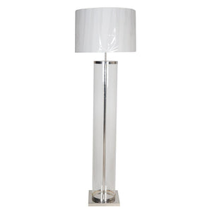 7747-105L1NI LT760602 Floor Lamp w/Nickel Finish & Shade (12" Base/9" Body) (73Hx23D)