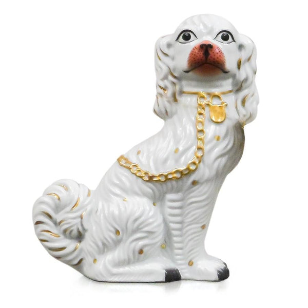 7113-7101P-10W PC731001 Pair of Hand-Painted Porcelain Dogs (8L X 4W X 10H)