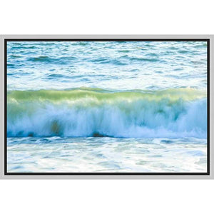 FG3156C01 Giclée on Matte Canvas, framed Floating in a Contemporary Matte White Floater Frame #7661. This frame has a 2in profile in white. Finished Size: W 32.00 in x H 22.00 in