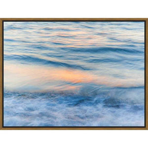 FG3164C02 Giclée on Matte Canvas, framed Floating in a Contemporary Gold Floater Frame #7663. This frame has a 2in profile in black. Finished Size: W 42.00 in x H 32.00 in