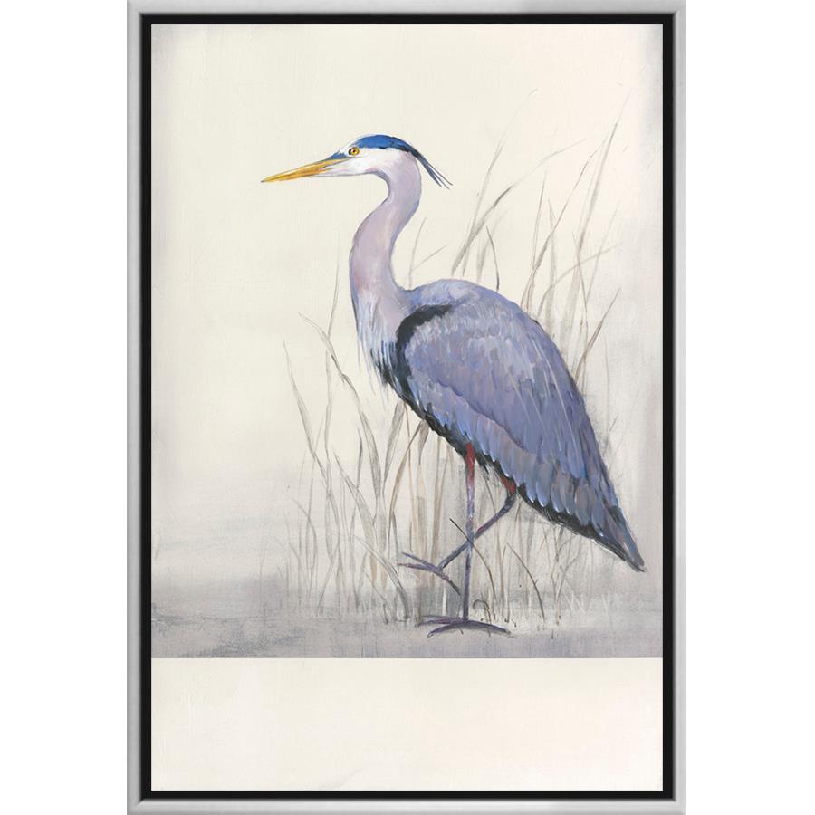 FG4031C02 Giclée on Matte Canvas, framed Floating in a Contemporary Silver Floater Frame #7662. This frame has a 2in profile in black. Finished Size: W 26.00 in x H 38.00 in