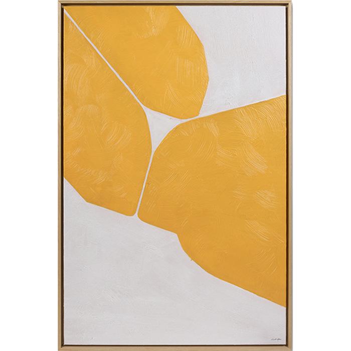 FH6012C07 Hand-Painted Original Oil on Matte Canvas, framed Floating in a Contemporary Gold Floater Frame #7663. This frame has a 2in profile in black.
Texturized Finished Size: W 26.00 in x H 38.00 in