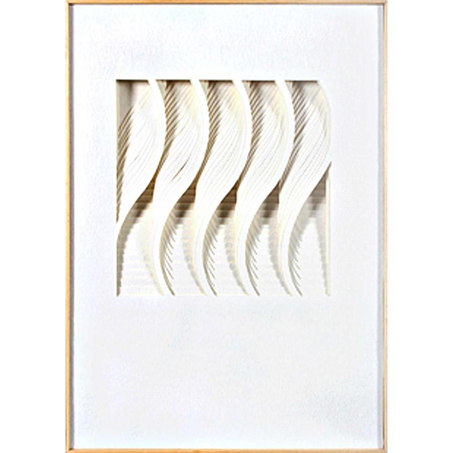 FG6042C04 3D Art consisting of layers of White Felt, framed in a Contemporary Natural Frame.
Top Mat: 1136-W Finished Size: W 20.00 in x H 28.00 in