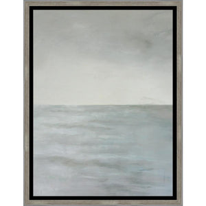 FH7001C01 Hand-Painted Original Oil on Matte Canvas, framed in a Contemporary Silver Frame #10105. This frame has a black 2.125in profile. Finished Size: W 38.00 in x H 49.00 in