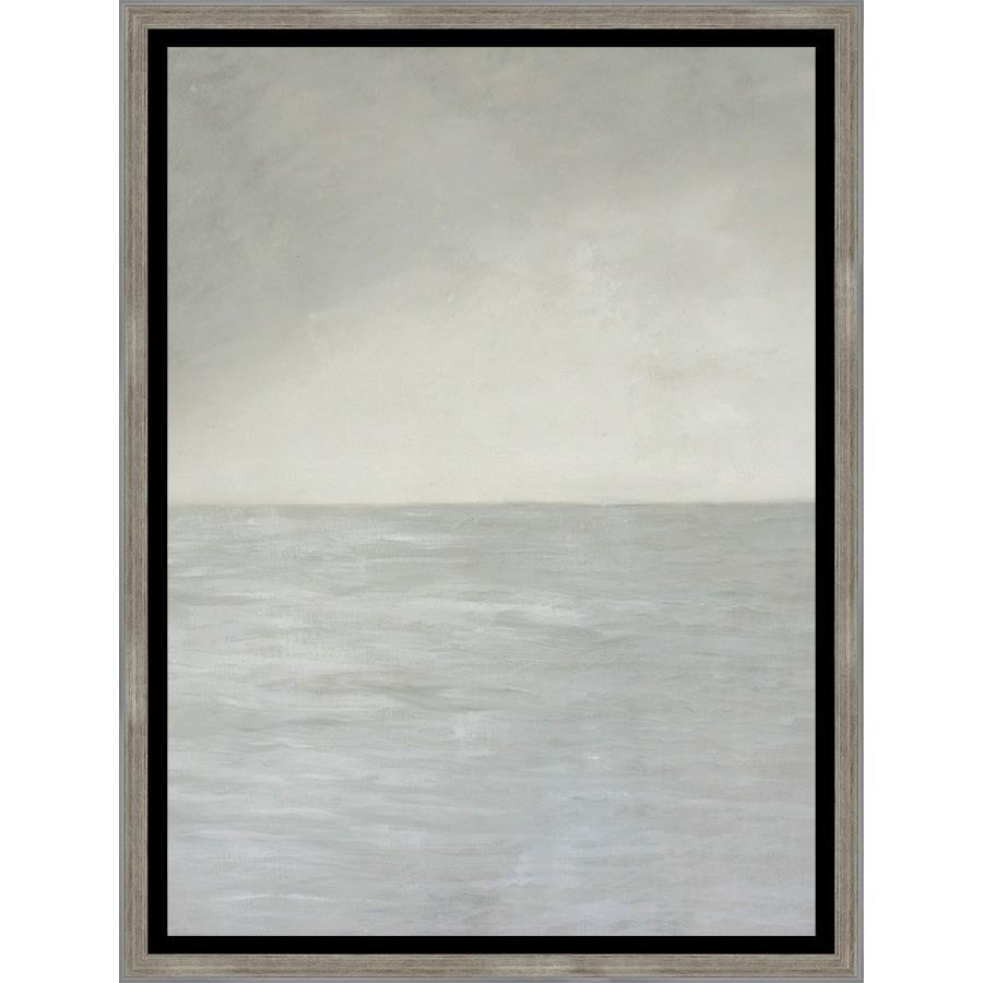 FH7001C02 Hand-Painted Original Oil on Matte Canvas, framed in a Contemporary Silver Frame #10105. This frame has a black 2.125in profile. Finished Size: W 38.00 in x H 49.00 in