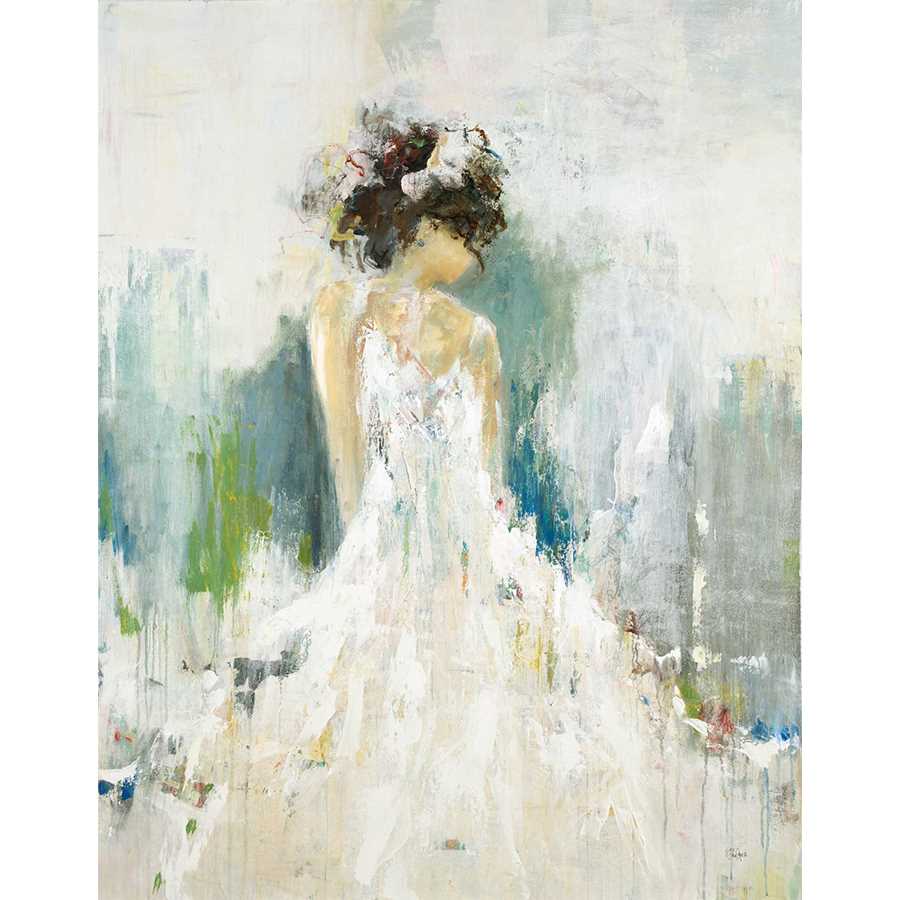 WHITE DRESS by Lisa Ridgers, Item#CG001092C, Matte Canvas, Art, Giclée on Canvas, Vertical, Large