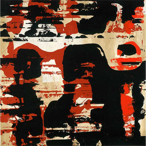 BURT ORANGE BLACK by Jeff Iorillo, Item#CG001146C, Matte Canvas, Art, Giclée on Canvas, Square, Large