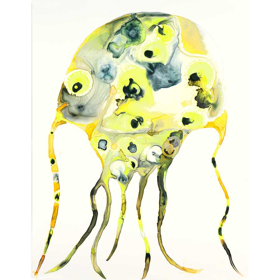 YELLOW JELLY by Laura Van Horne, Item#CG001251C, Matte Canvas, Art, Giclée on Canvas, Vertical, Small