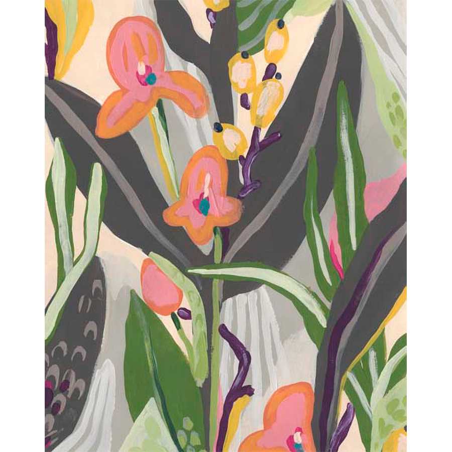 VIBRANT LADYSLIPPERS II by June Erica Vess , Item#CG001551C, Matte Canvas, Art, Giclée on Canvas, Vertical, Small