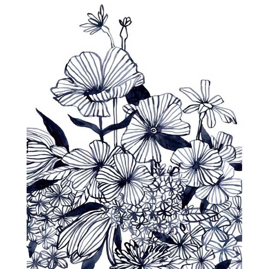 WILDFLOWER TANGLE II by Emma Scarvey , Item#CG001555C, Matte Canvas, Art, Giclée on Canvas, Vertical, Small
