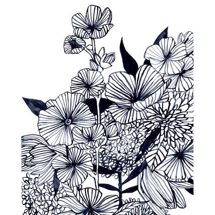 WILDFLOWER TANGLE III by Emma Scarvey , Item#CG001556C, Matte Canvas, Art, Giclée on Canvas, Vertical, Small