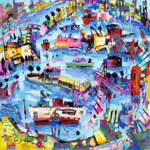 FUNLANDS III by Tara Funk Grim , Item#CG001641C, Matte Canvas, Art, Giclée on Canvas, Square, Medium