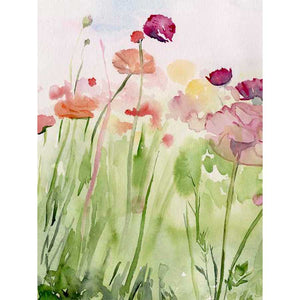 AMONG THE WATERCOLOR WILDFLOWERS I by Jennifer Paxton Parker , Item#CG002013C, Matte Canvas, Art, Giclée on Canvas, Vertical, Small