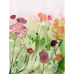 AMONG THE WATERCOLOR WILDFLOWERS II by Jennifer Paxton Parker , Item#CG002014C, Matte Canvas, Art, Giclée on Canvas, Vertical, Small