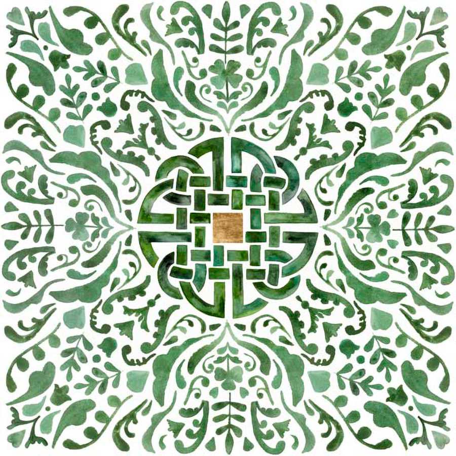 CELTIC KNOT III by Victoria Borges , Item#CG002073C, Matte Canvas, Art, Giclée on Canvas, Square, Small