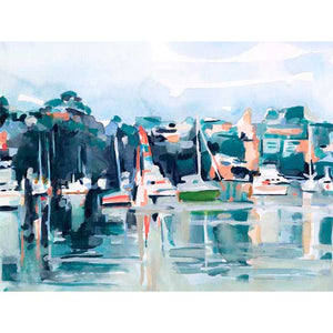 WATERCOLOR BAY II by Emma Scarvey , Item#CG002258C, Matte Canvas, Art, Giclée on Canvas, Horizontal, Small