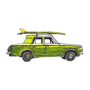SURF CAR XII by Paul Mccreery , Item#CG002461C, Matte Canvas, Art, Giclée on Canvas, Horizontal, Small